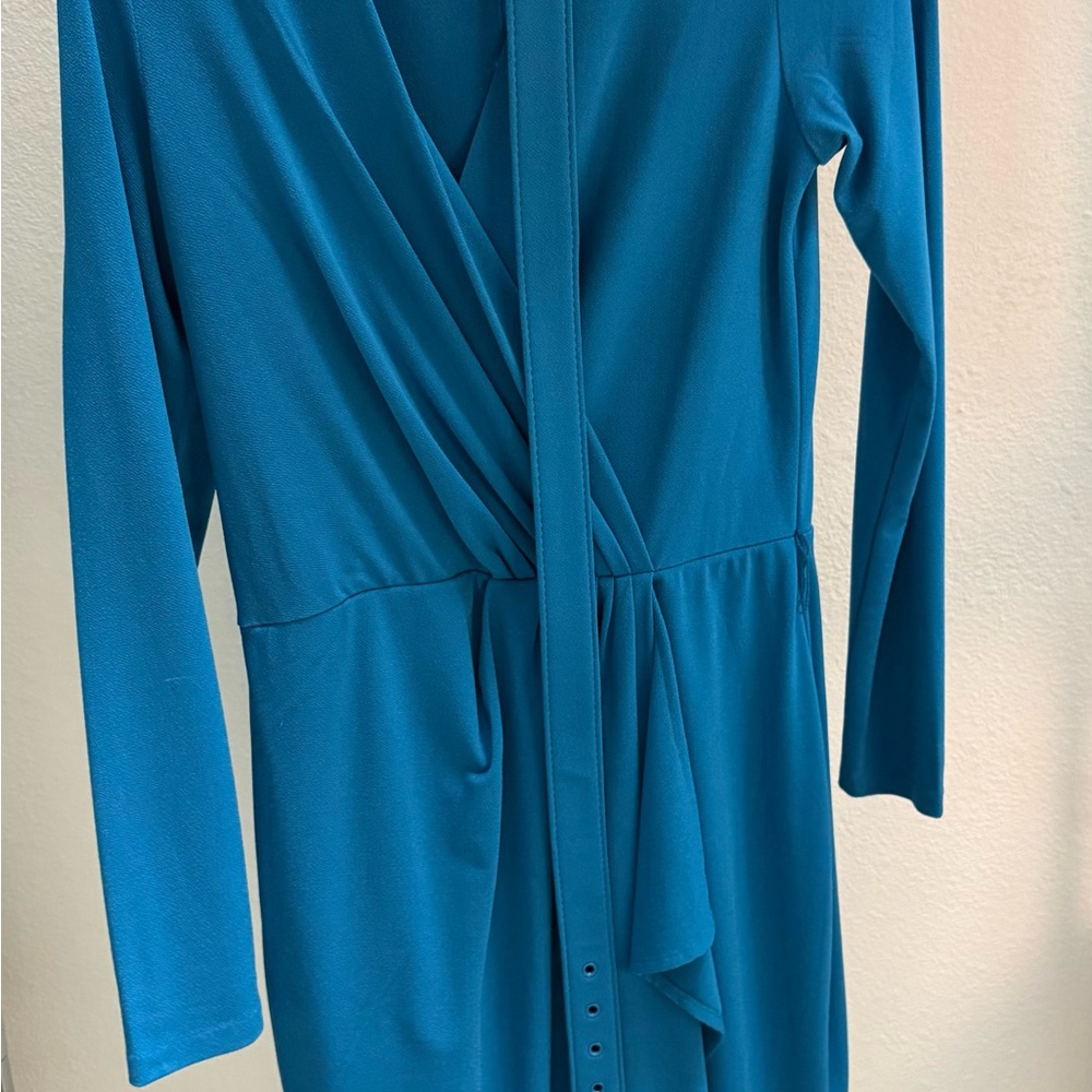 Cache Teal Dress with Gold Buckle